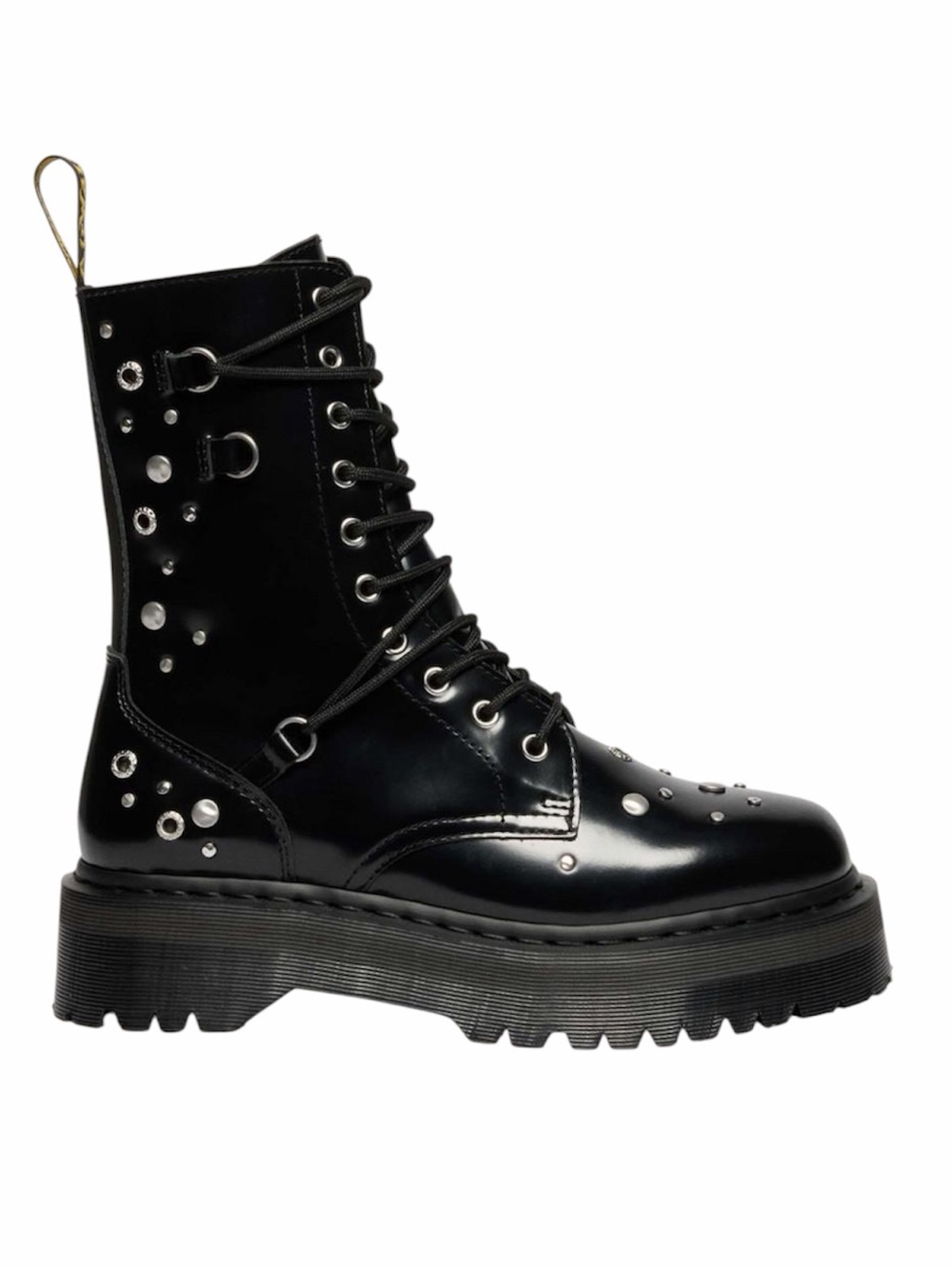 Dr. Martens JADON HI STUDDED BUTTERO LEATHER PLATFORM BOOTS - Picture 1 of 12
